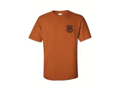 T-shirt fenceless travel orange front clothing